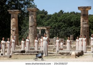 stock-photo-olympia-greece-may-high-priestess-the-olympic-flame-during-the-torch-lighting-ceremony-254359237